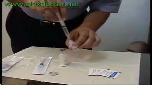 Preparing the Syringe for Injection different type