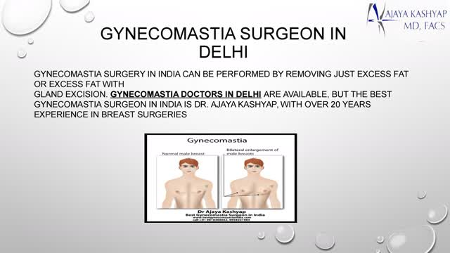 ⁣Best Gynecomastia Surgery, Male Breast Reduction Surgeon in Delhi