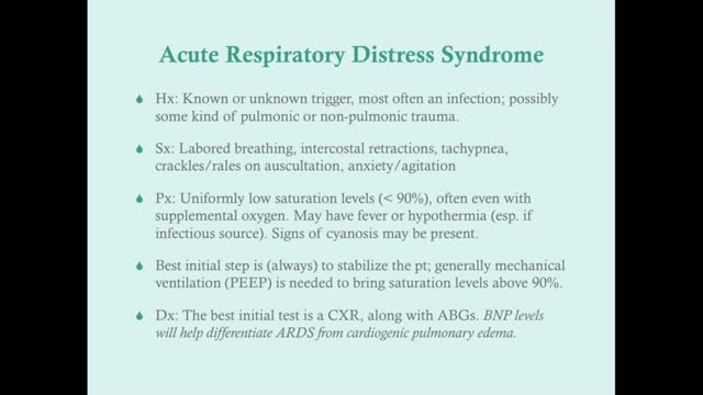 Acute Respiratory Distress Syndrome