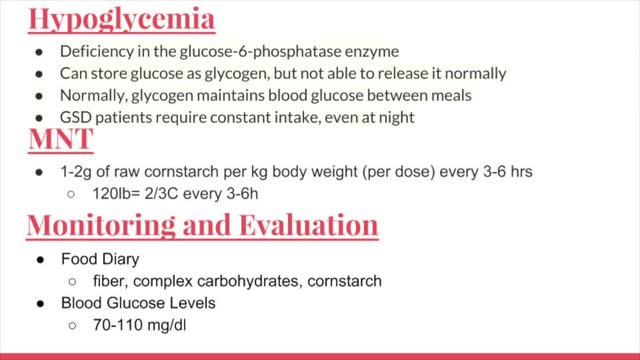 Glycogen Storage Disease