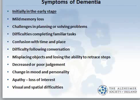 Dementia Signs and Symptoms