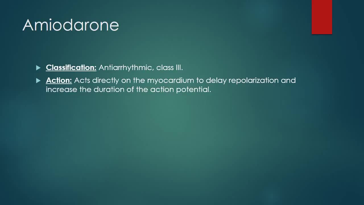 Amiodarone uses