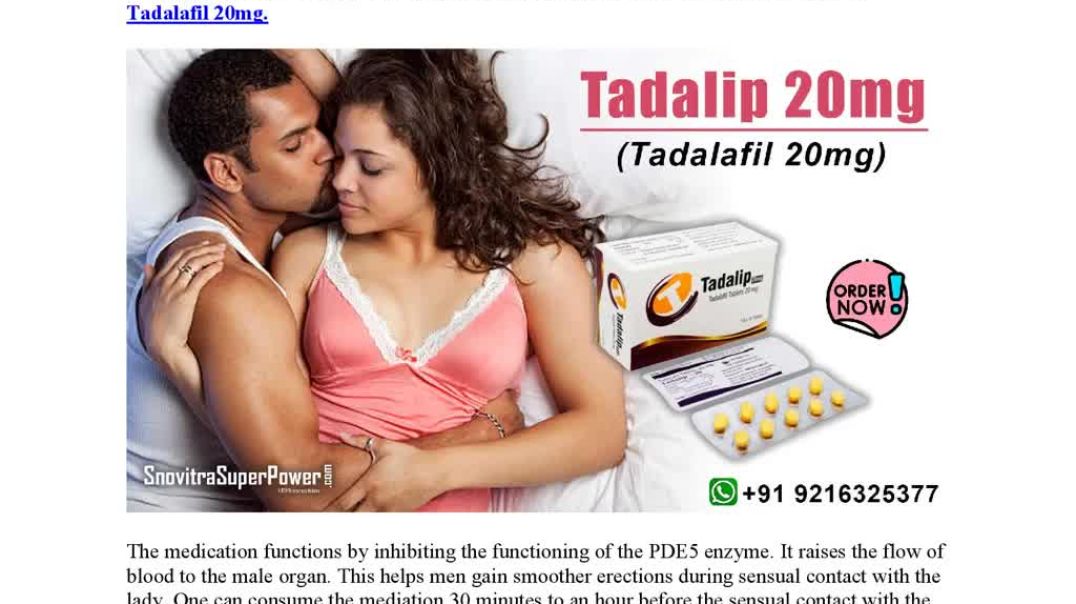 Order Online Tadalip 20mg (Tadalafil 20mg)