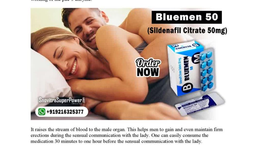 ⁣Bluemen 50-Best Medication to Fix Poor Sensual Performance