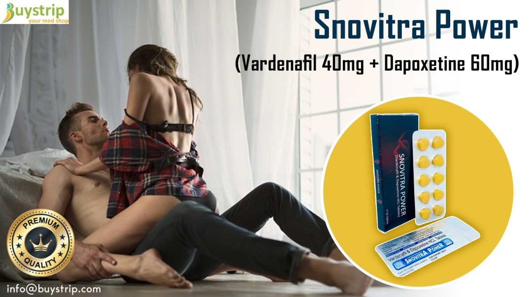 ⁣Buy Snovitra Power Vardenafil 40mg + Dapoxetine 60mg Online at Best Price